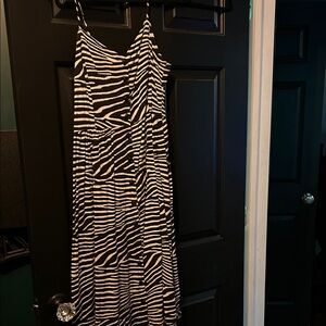 H&M Zebra Patterned Dress in Black and White